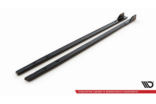 Maxton Design extensii praguri versiunea 2 pentru Volkswagen Golf GTI, GTE, GTI Clubsport, GTD, R-Line Seria VIII (2020-2024), lac negru