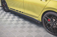 Maxton Design extensii praguri versiunea 2 pentru Volkswagen Golf GTI, GTE, GTI Clubsport, GTD, R-Line Seria VIII (2020-2024), lac negru