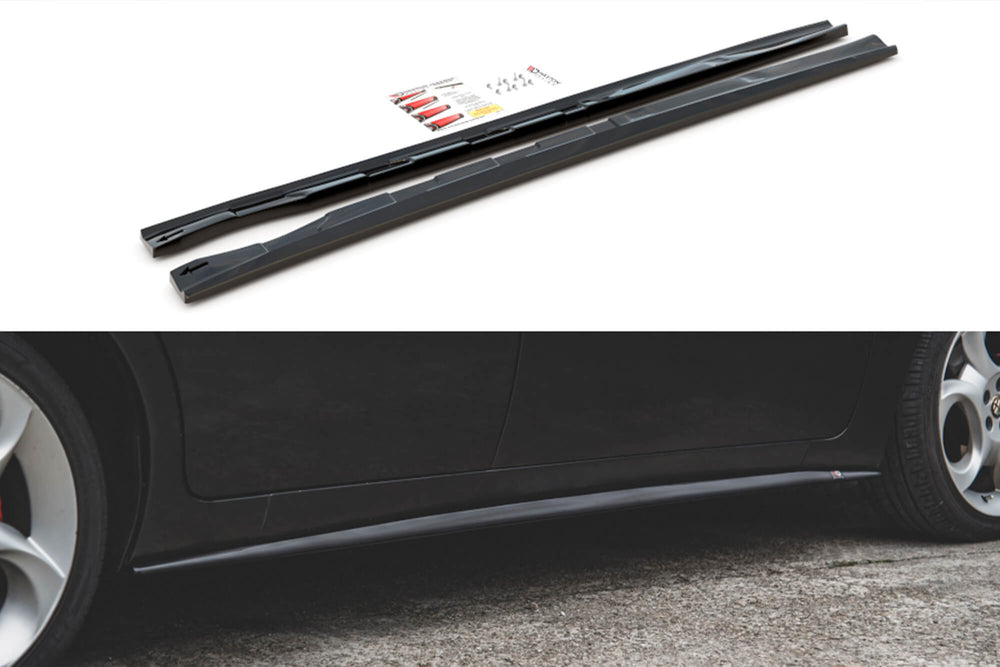 Aditive Maxton Design pentru praguri Alfa Romeo 156 2003–2006, lac negru