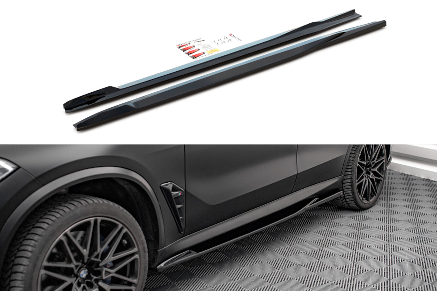 Praguri Maxton Design pentru BMW X5M F95 (dupa 2018), lac negru