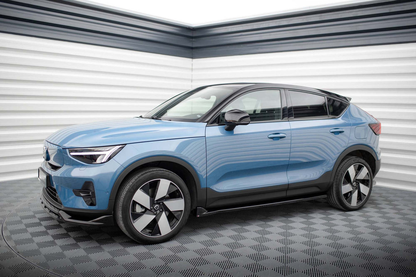 Praguri Maxton Design pentru Volvo C40 (dupa 2021), negru lucios