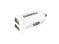 Incarcator auto Duracell Dual USB 12V 2.4A/1A alb