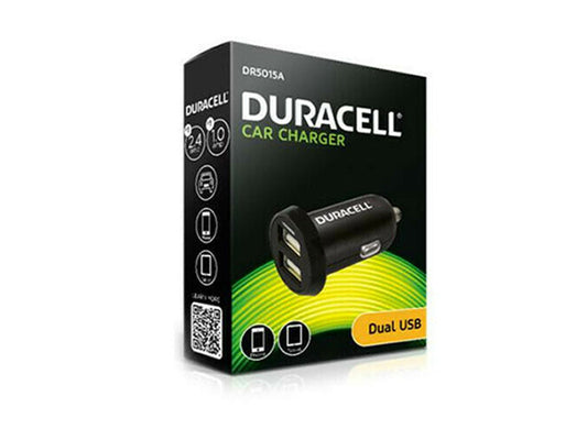Incarcator auto Duracell Dual USB 12V 2.4A/1A negru