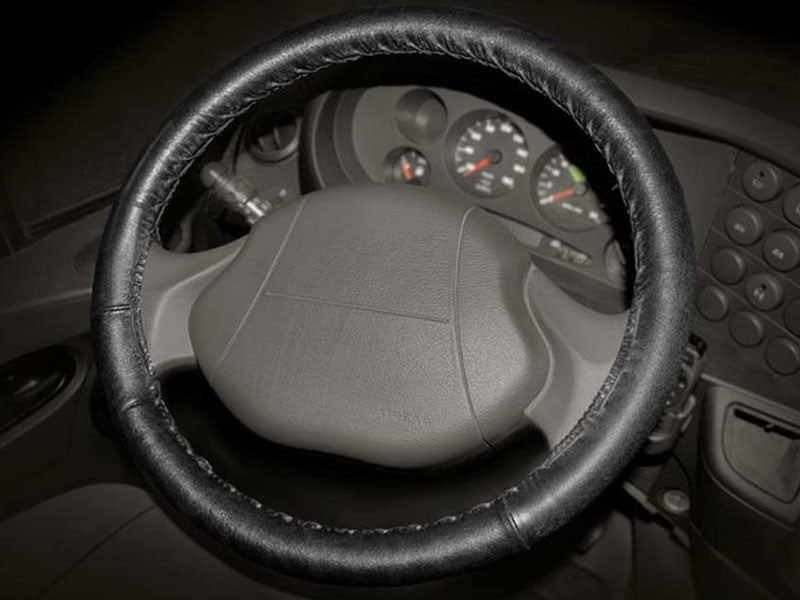 Husa volan Kegel Seria Classic pentru autobuz/dubita, marimea 42-44cm, piele naturala neagra, cusuta