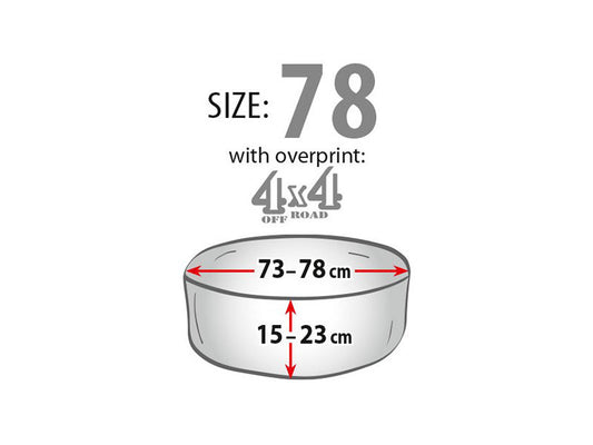 Husa pentru roata de rezerva 4x4 marimea 78, neagra