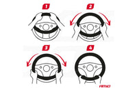 Husa volan Amio 37-39cm, neagra, din piele ecologica respirabila