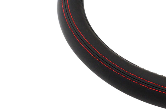 Husa volan Amio 37-39cm, negru cu ata rosie