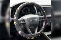 Husa volan Amio 37-39cm, neagra cu labute colorate