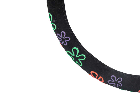 Husa volan Amio 37-39cm, neagra cu labute colorate