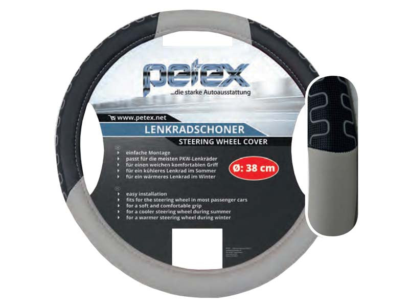 Petex Steering Wheel Cover 38cm Model 1106, Seamless