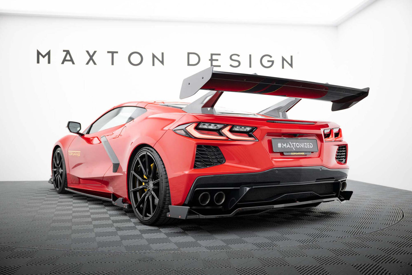 Spoiler Maxton Design din fibra de carbon tip aripa Chevrolet Corvette C8 (dupa 2020)