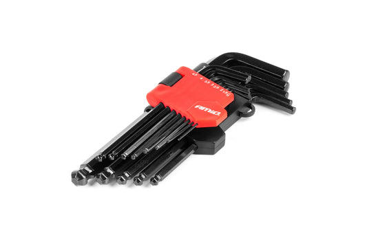 Set chei hexagonale Amio CRV 1.7-10mm, 13 piese, negre