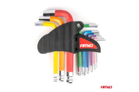 Set Amio de chei hexagonale scurte 1.5-10mm, 9 piese