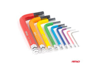 Set Amio de chei hexagonale scurte 1.5-10mm, 9 piese