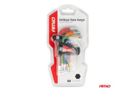 Set Amio de chei hexagonale scurte 1.5-10mm, 9 piese