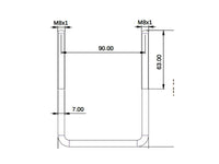 Set cârlige în formă de U pentru fixarea cutiei auto Farad, M8x1, filet de 63mm, 4 bucăți
