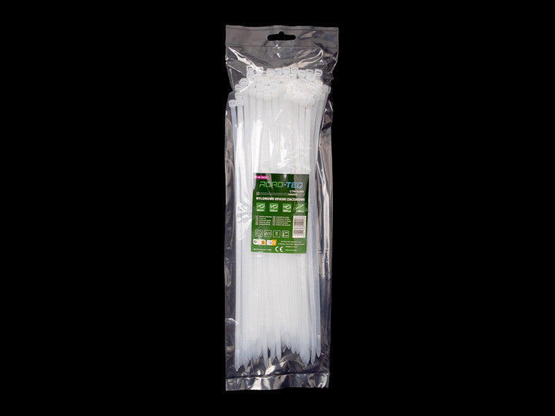 M-Tech Cable Ties 4.8x300mm, white, 100 pieces