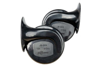 Set de claxoane Amio 410Hz și 510Hz, 12V, 110dB, 2 bucăți, negre
