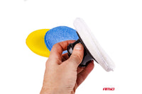 Set 3 bureți pentru curățare și lustruire Amio, 125 mm
