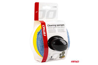 Set 3 bureți pentru curățare și lustruire Amio, 125 mm
