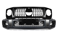 Kit tuning bară față tip 63 compatibil cu Mercedes G class W464 (după 2018), cu PDC, grilă, capace faruri, aripi laterale
