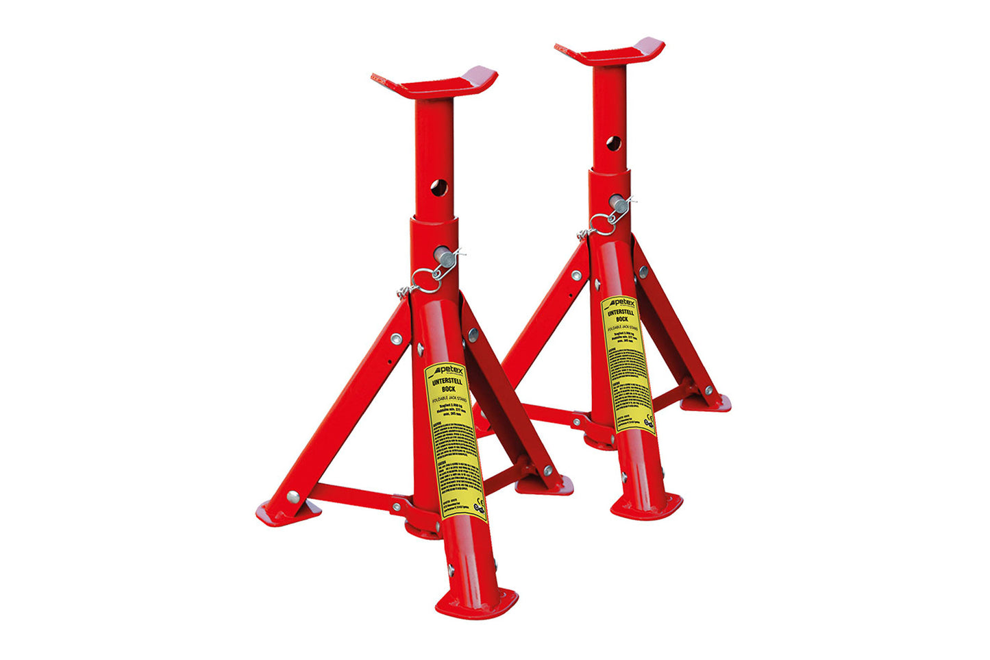 Set de suporturi Petex cu pini de fixare, capacitate de incarcare pana la 2000 kg, 2 bucati