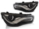Set de faruri tuning cu lumini DRL pentru Audi A1 2010-2014, stanga si dreapta