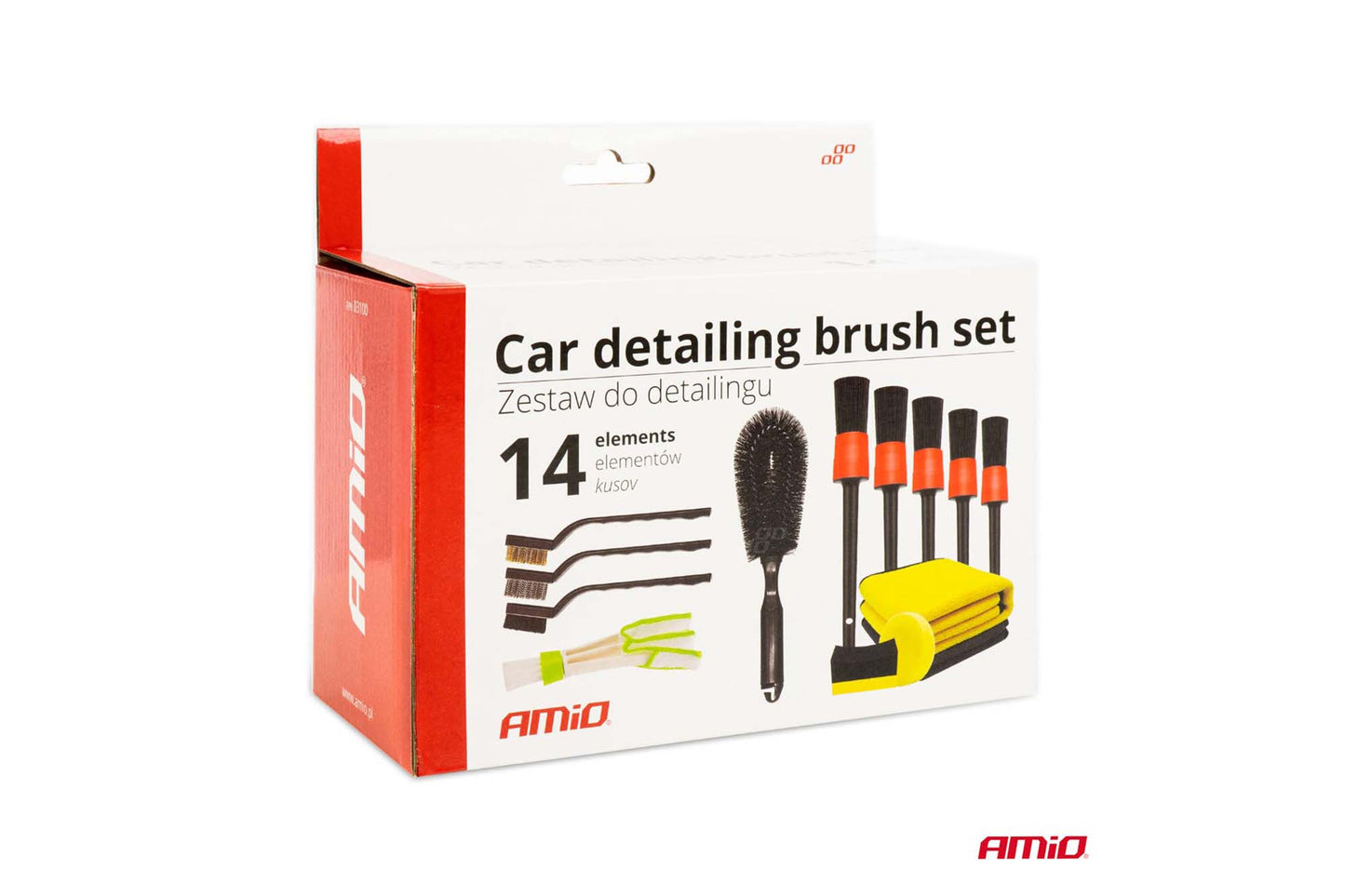 Set Amio pentru curățare auto – pensule și prosoape