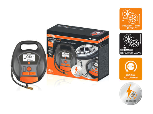 Compresor de pneuri Osram TYREinflate 6000, 5.5 bar, 12V, 90dB, cu baterie incorporata