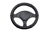 Husa volan Carpassion din piele pentru autobuz, marimea M (44-46cm), neagra, fara cusaturi