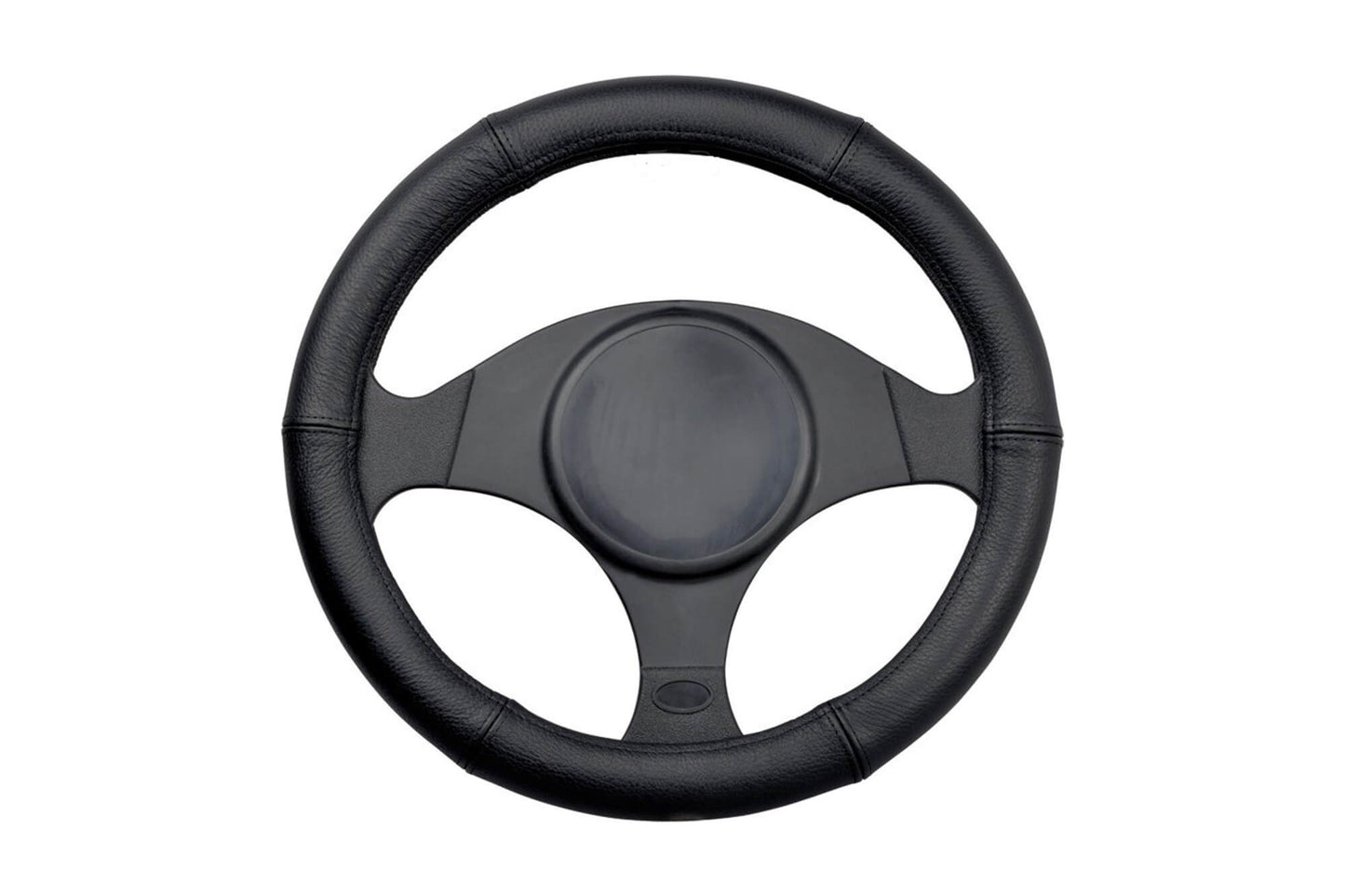 Husa volan Carpassion din piele pentru autobuz, marimea XL (49-51cm), neagra, fara cusaturi