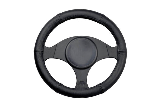 Husa volan Carpassion din piele, marimea M 37-39cm, neagra, fara cusaturi