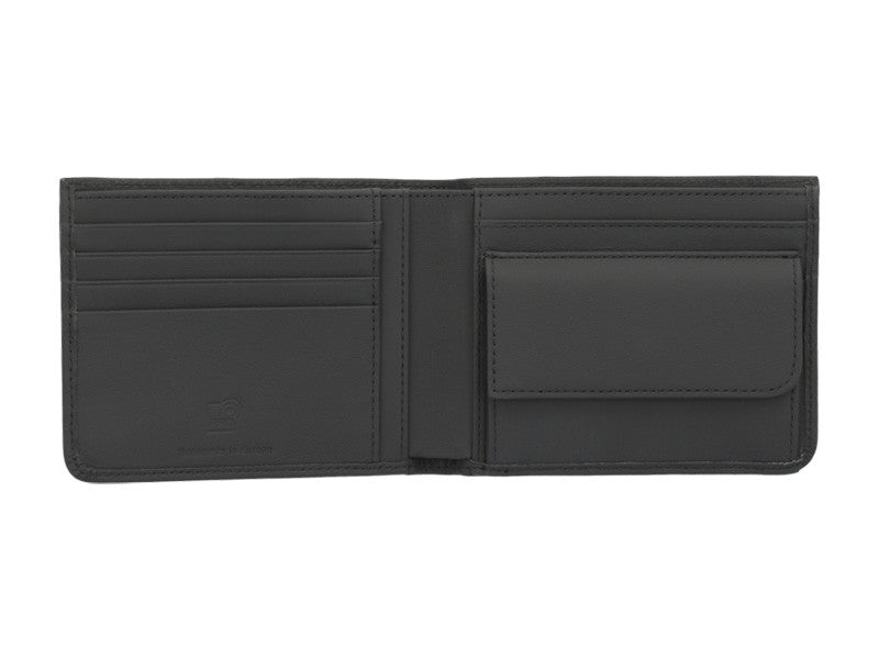 Mercedes leather wallet, with decorative metallic logo and RFID protection