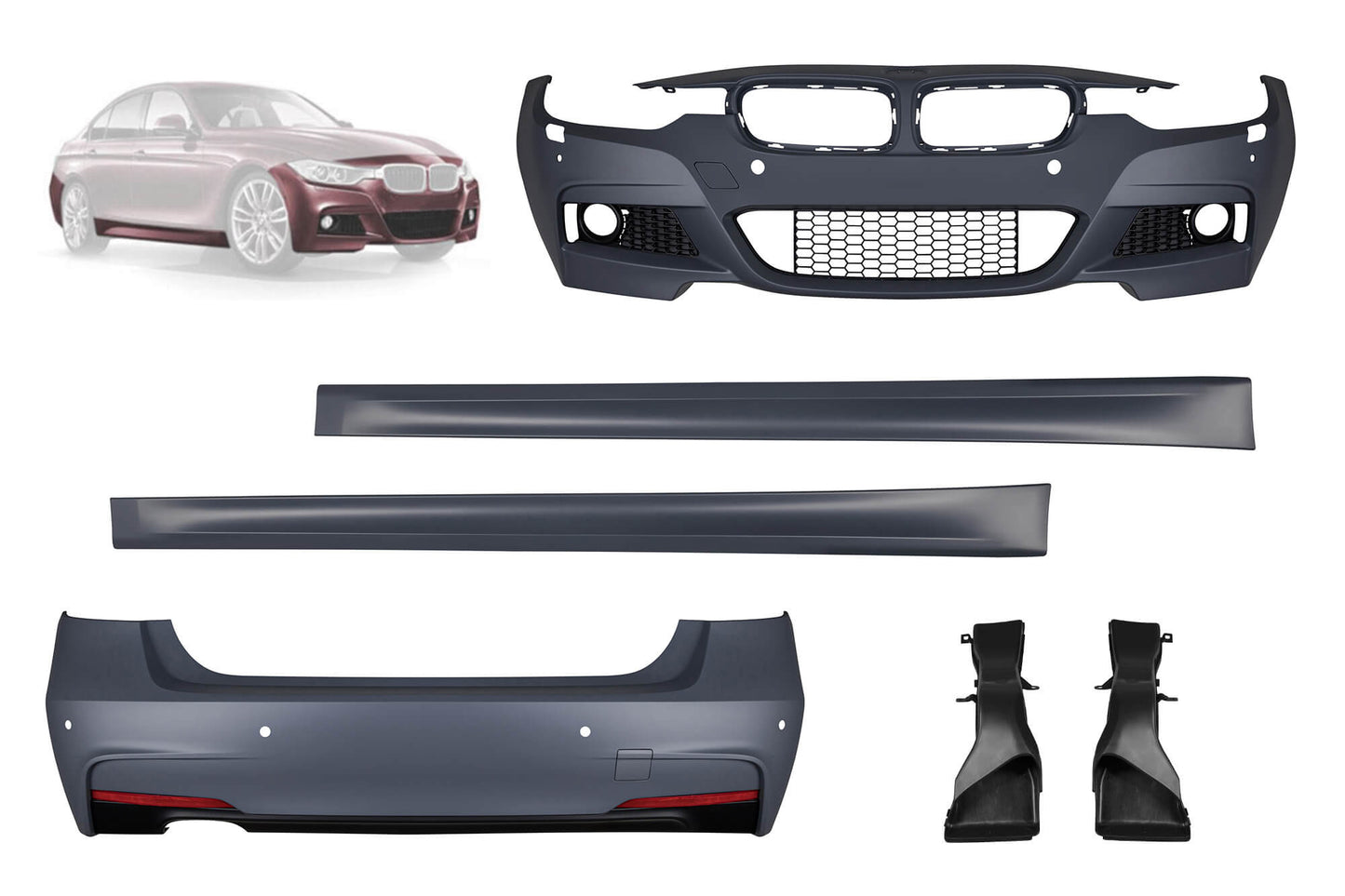 M-Package suitable for BMW 3 Series F30 sedan (2011-2019)