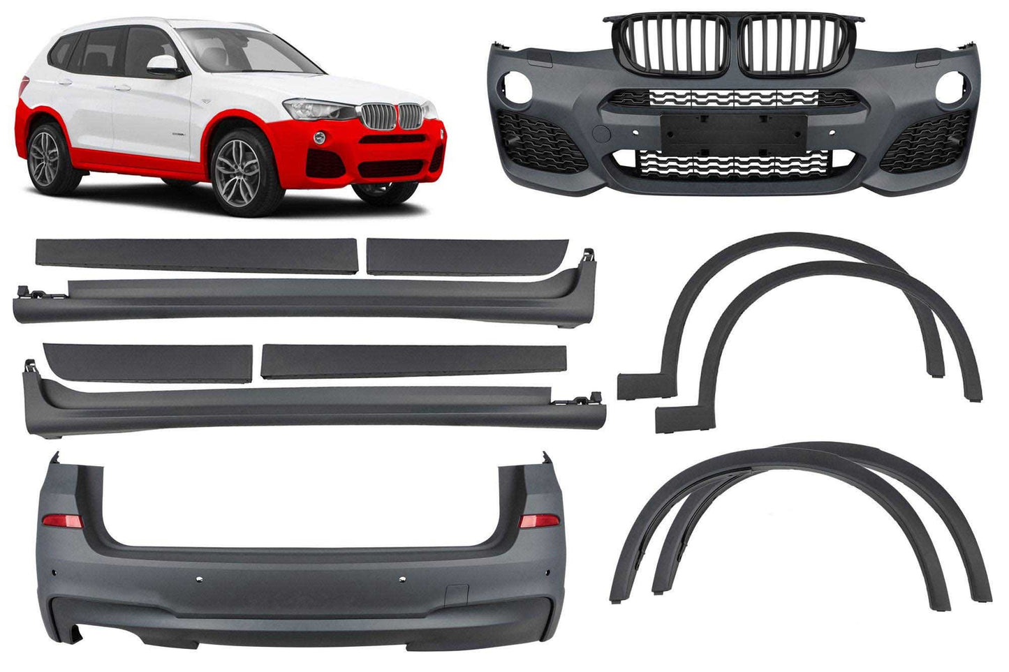 Bodykit M Technik pentru BMW X3 F25 (după 2014)