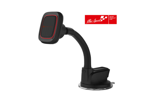 Suport magnetic negru pentru telefon Sturdo Pro Sport series cu ventuza nano, pentru masina