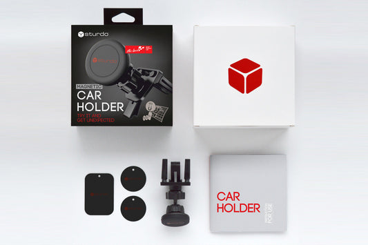 Suport magnetic negru pentru telefon Sturdo Vent Mount, pentru masina