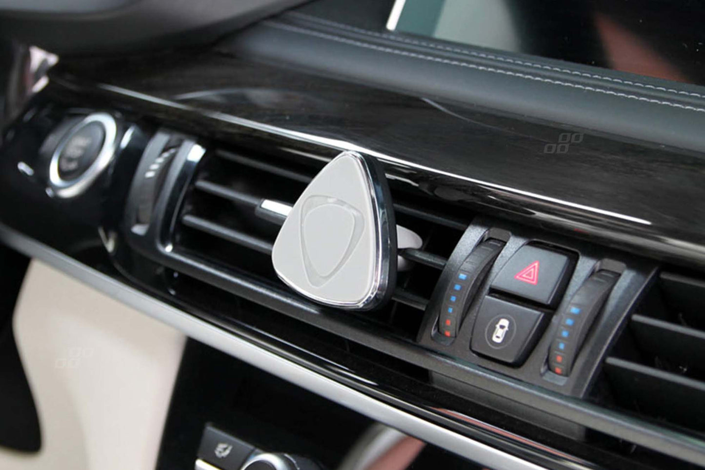 Suport telefon magnetic Amio cu capat gri - montaj pe grilele de ventilatie