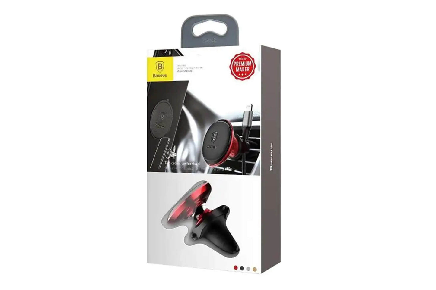 Baseus Magnetic Phone Holder with Red Metal Casing – Vent Mount