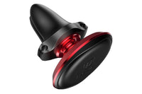 Suport telefon Baseus magnetic cu carcasa metalica rosie – montare pe grilele de ventilatie