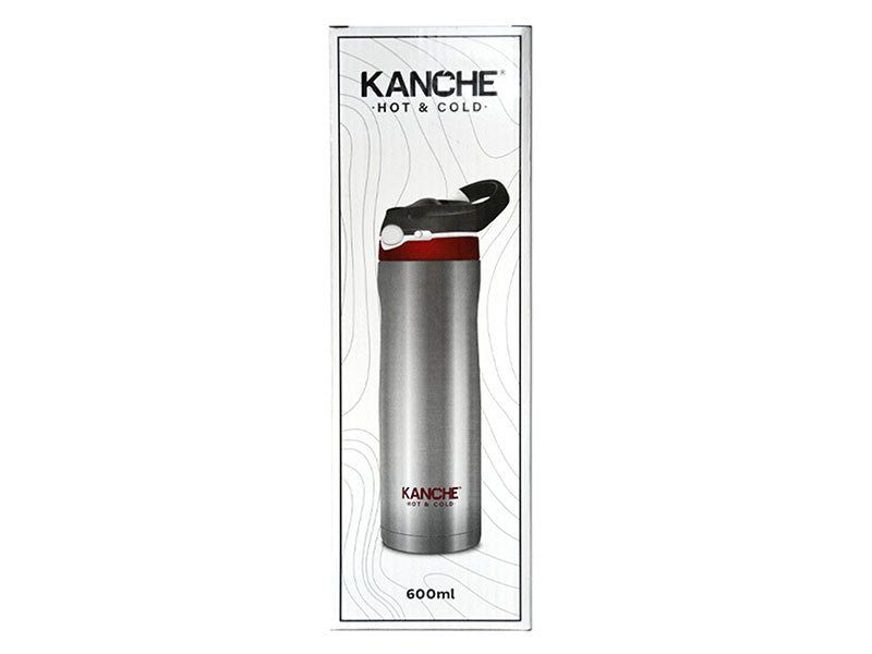 Kanche Metal Termos Sport Cu Mine cu Panglică Roșie 600ml