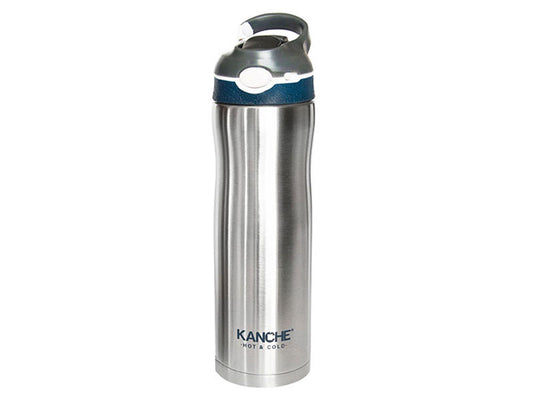 Termos metalic Kanche Sport with Me cu panglica albastra 600ml