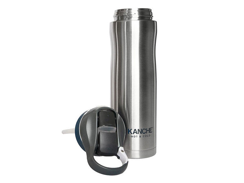 Termos metalic Kanche Sport with Me cu panglică albastră 600ml