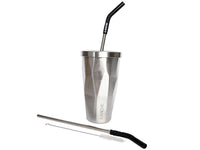 Kanche Cristal stainless steel thermal mug with straw, 500 ml