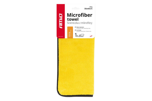 Amio Microfiber Car Cloth, 30x40 cm, 1 piece, yellow