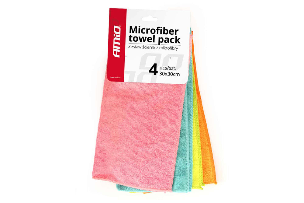 Amio microfibre towels, 4 pieces, 30x30 cm