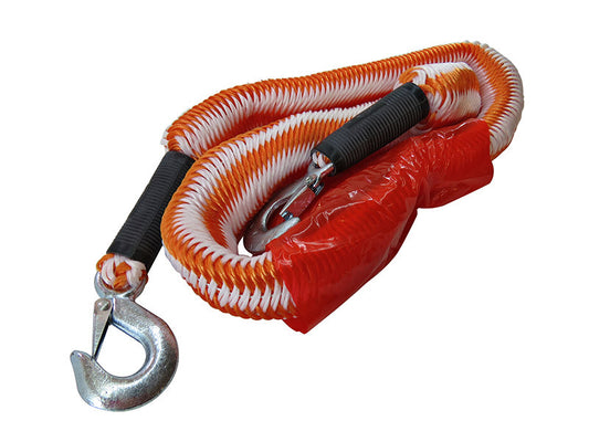 Sfoara tractare Petex portocalie cu carlige carabiniera, capacitate pana la 2000 kg