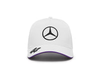 Șapcă originală Mercedes, albă, cu margine mov, Hamilton 44