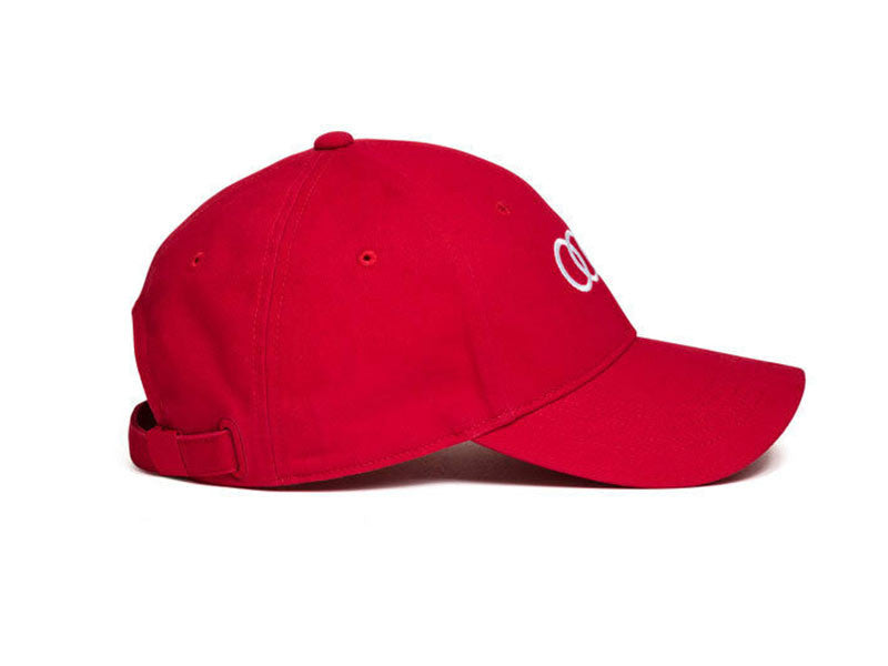 Audi original baseball cap, red, with embroidered white logo