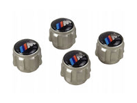 Original BMW valve caps, 4 pieces, with M Power logo